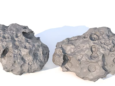 Rough Textured Gray Stone Wood with Natural Hollow Holes and Uneven Surface Design 3d model