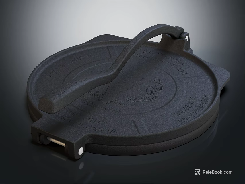 Black Non Stick Electric Kitchen Appliance For Making Pancakes And Waffles 3d model 
