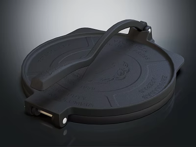 Black Non Stick Electric Kitchen Appliance For Making Pancakes And Waffles 3d model