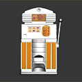 Retro Style 777 Slot Machine With Silver And Orange Color Home Decor Item