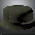 Beige Flat Top Hat With Brim And Two Small Holes For Casual Fashion