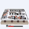 Assorted Fresh Seafood Platter with Lobster Sashimi Salmon and Tuna on White Tray