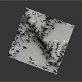 Snow Covered Mountain Range With Textured Peaks And White Snow Natural Landscape