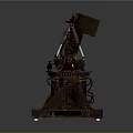 Industrial Mechanical Device With Rusty Metal Structure And Heavy Duty Components 3d model