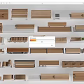 Various Wooden Bench Designs With Different Shapes And Green Plants