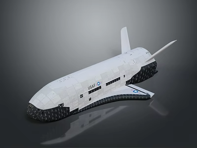 NASA Space Shuttle Model Equipment With White Exterior Wing And Tail Structure 3d model