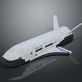 NASA Space Shuttle Model Equipment With White Exterior Wing And Tail Structure 3d model