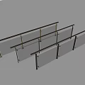 Modern Fence Railing with Sleek Metal and Glass Panels Design for Balcony