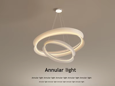 Modern Annular Chandelier with Sleek Circular Design and Soft Lighting for Living Room 3d model