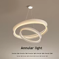 Modern Annular Chandelier with Sleek Circular Design and Soft Lighting for Living Room