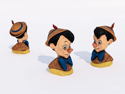 Cartoon Wooden Doll Ornaments 3d model Cartoon Wooden Doll Ornaments 3d model