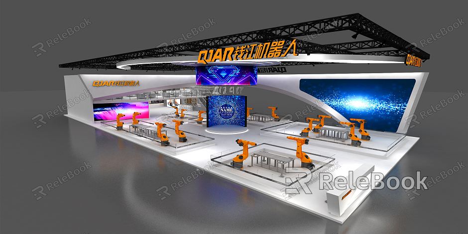 Modern Exhibition Workers' Fair Booth Exhibition Hall Exhibition Temporary Exhibition Expo model