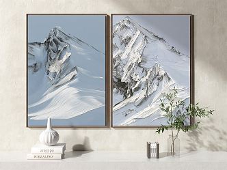 modern landscape painting abstract decorative painting 3d model