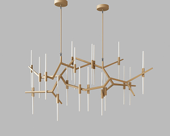 Modern shaped chandelier 3d model