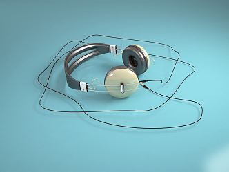 Modern headphones 3d model