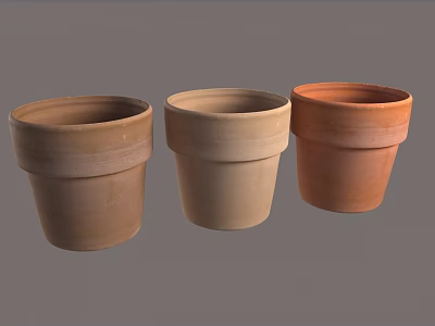 flower pottery flower pot 3d model