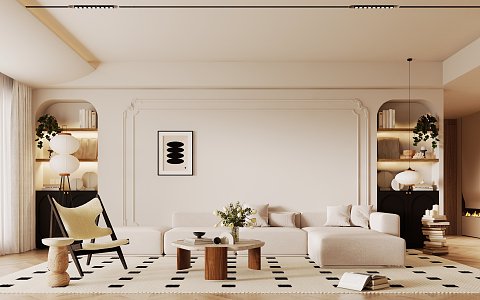 modern living room 3d model