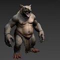 Game Movie Character With Muscular Build Tattooed Bare Torso Bear Like Face And Clawed Feet