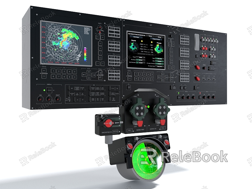 Style Controller Control Room Controller Console Simulated Driving Display Cockpit model