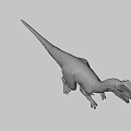 Horned Dinosaur 3D Model With Detailed Skin Texture And Standing Pose