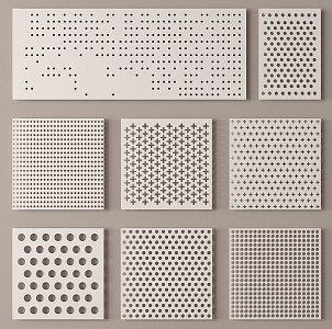 Modern Punched Plate Perforated Plate Punched Aluminum Plate Hollow Plate Metal Plate 3d model