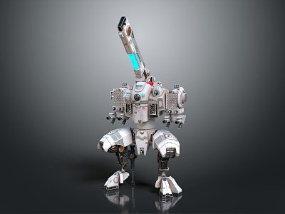 Modern Robot Mech Warrior Machine Battlearm Mechanical Battlearm Machine Warrior 3d model