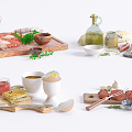 Modern Food Western Food 3d model