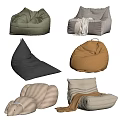 Comfortable Bean Bag Chairs In Various Colors And Modern Designs For Living Room