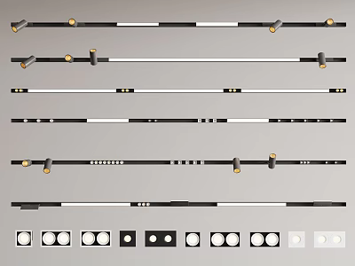 Modern Downlights And Spotlights With Various Styles For Home Ceiling Lighting Fixtures 3d model