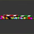 Colorful Lollipops And Assorted Candies With Vibrant Colors On Reflective Surface