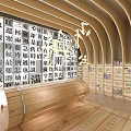 Modern Library Cultural Library 3d model
