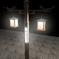 New Chinese street lamp landscape lamp 3d model