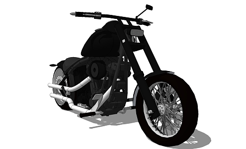 Modern Motorcycle 3d model