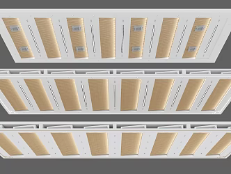 Modern Conference Room Report Hall Auditorium Shaped Grade Ceiling Aluminum Square Ceiling Machine Grille Ceiling 3d model
