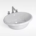 Technology Exhibition Hall Showcasing Modern Ceramic Washbasin With Faucet And Knobs