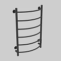 Black Metal Bathroom Towel Rack With Multiple Rails For Home Use