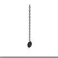 Black Chain Flail Weapon With Spiked Metal Head And Long Chain