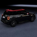 Sleek Black Car With Red Roof Sporty Design And Black Alloy Wheels