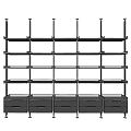 Light Luxury Aluminum Alloy Column Storage Rack Open Display Rack Shelf Cloakroom Laminar Rack Bookshelf Display Rack Metal Wine Rack 3d model