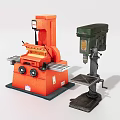 boring machine bench drill 3d model