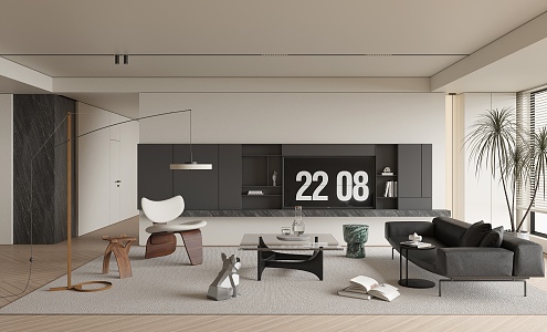 modern living room 3d model