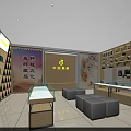 High end Commercial Jewelry Store Gold Showroom Interior Design With Display Counters And Decor