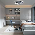 Japanese Tatami Bedroom Interior Design With Wooden Storage Desk And Cozy Lighting