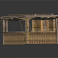 Rustic Bamboo Booth Design With Sloped Roof Open Windows And Woven Walls