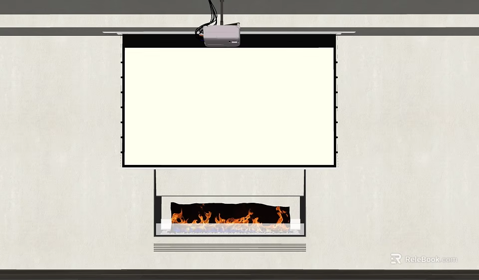 Advanced Projection Monitoring System With Security Camera And Display Screen For Indoor Use 3d model 