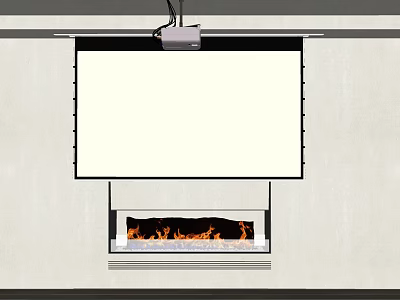 Advanced Projection Monitoring System With Security Camera And Display Screen For Indoor Use 3d model