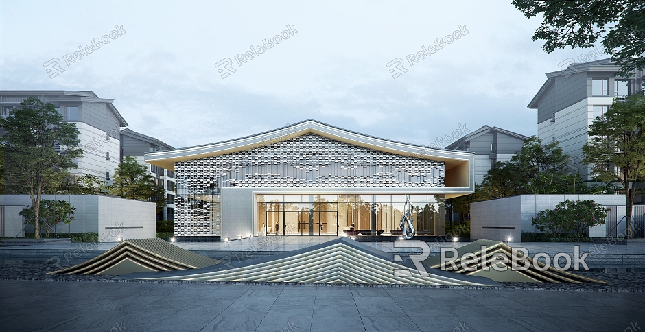 New Chinese Sales Office Building Sales Department model