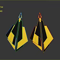 Chic Geometric Earrings With Yellow Black Acrylic Fashion Accessory Modern Design