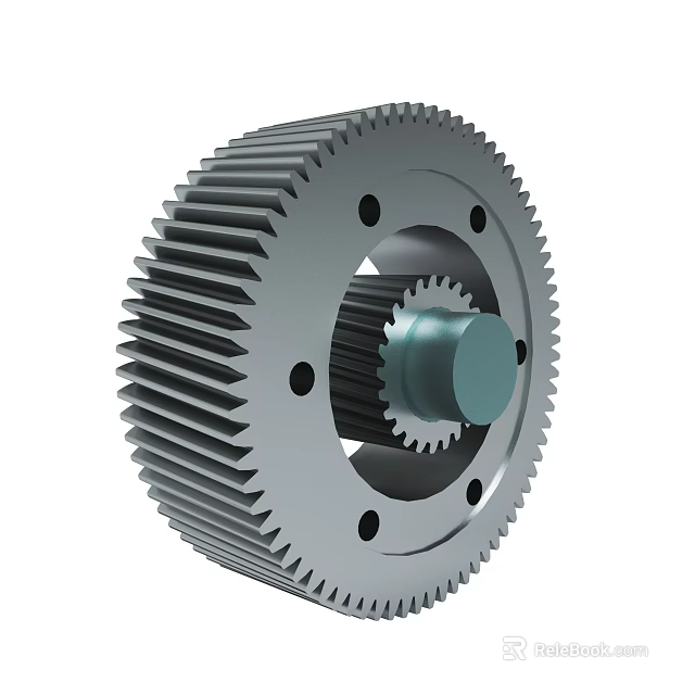 Mechanical Gear Assembly Structure With Metal Components 3d model