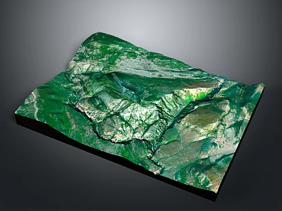 Scenic Green Mountainous Landscape With Lush Terrain And Natural Elevation Features 3d model